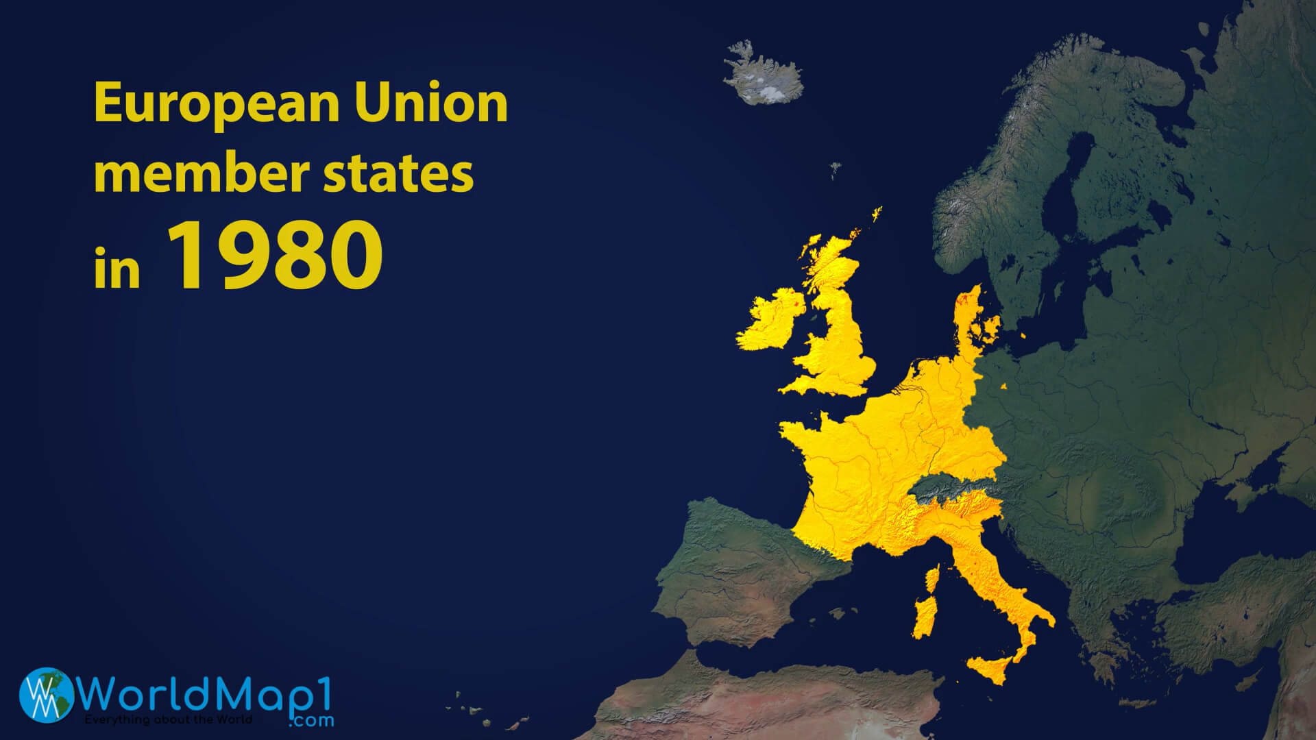 Avrupa Birliği Üye Devletleri Haritası 1980